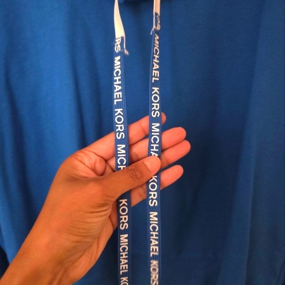 Blue Hoodie with Drawstring - Picture 4 of 7